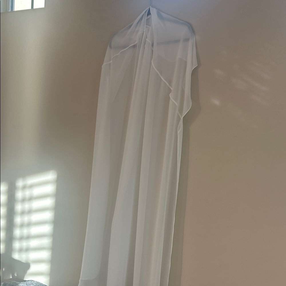 Elegant Sheer White Cape